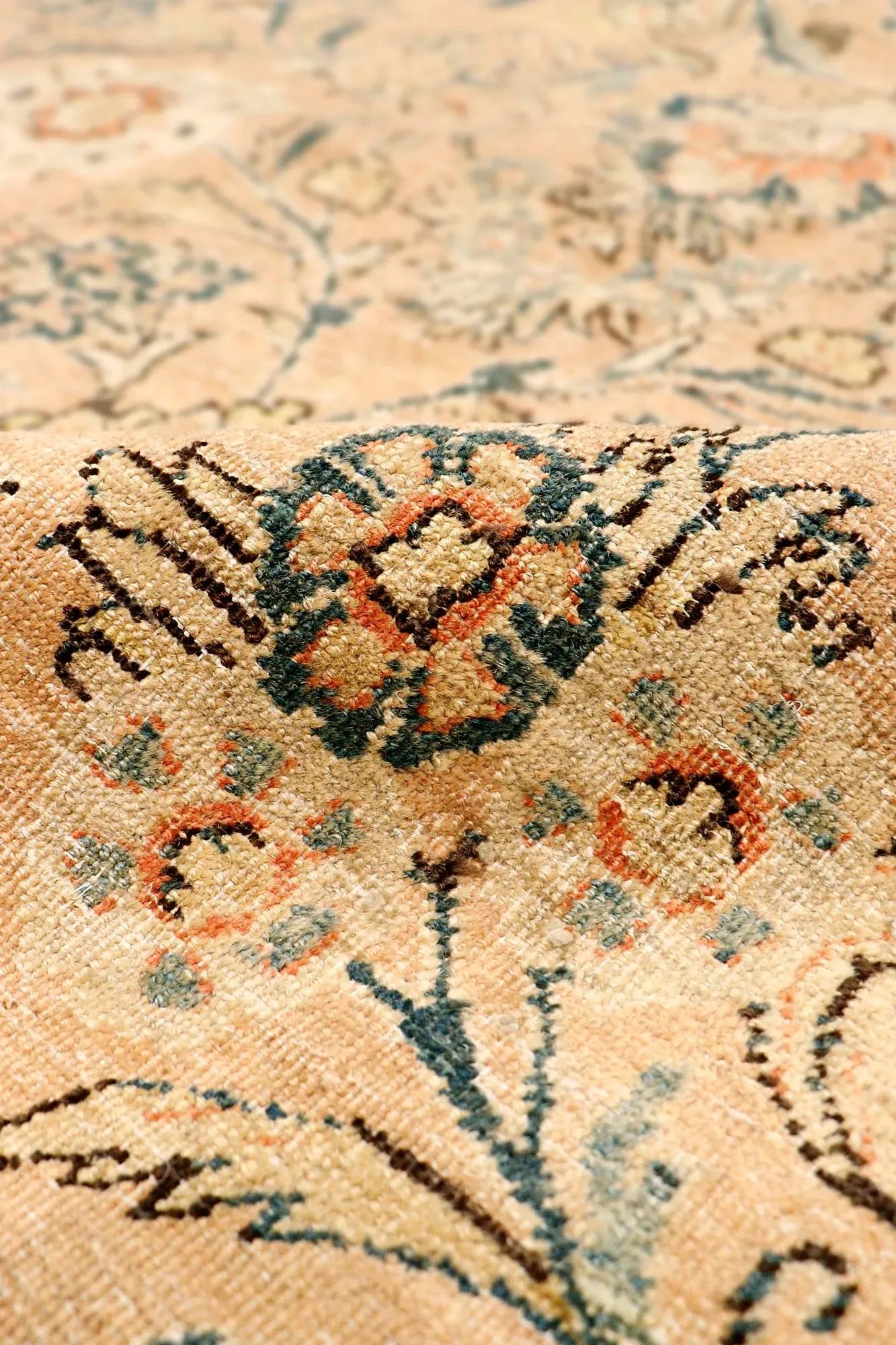 Pasargad Home Antique Tabriz Wool Area Rug-11' 6" X 16' 8" , Salmon - 3