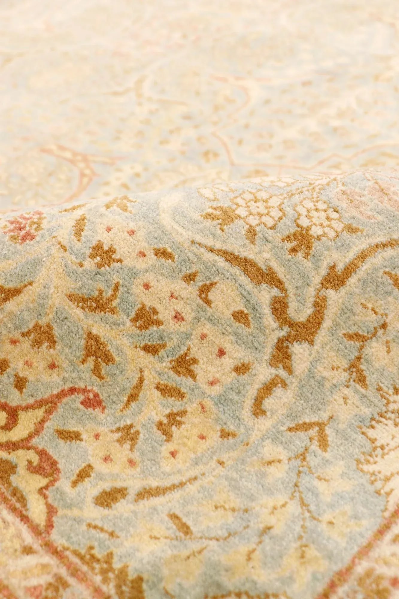 Pasargad Home Tabriz Wool Area Rug-12' 0" X 15' 8" , L. Blue - 4