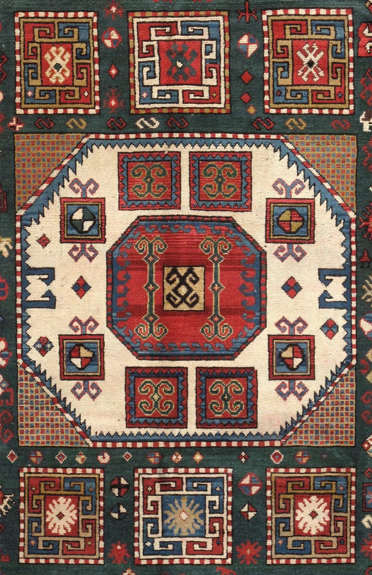 Pasargad Home Kazak Wool Area Rug, 5'10" X 8' 6", Green - 2