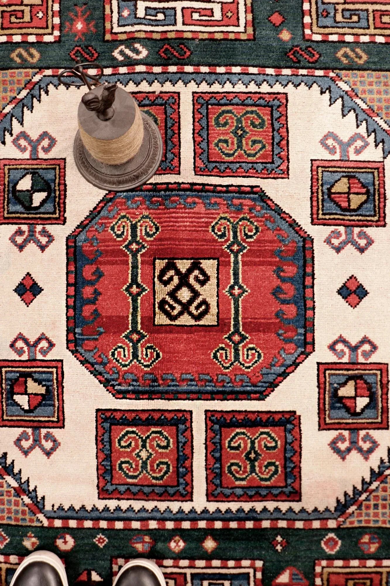 Pasargad Home Kazak Wool Area Rug, 5'10" X 8' 6", Green - 3