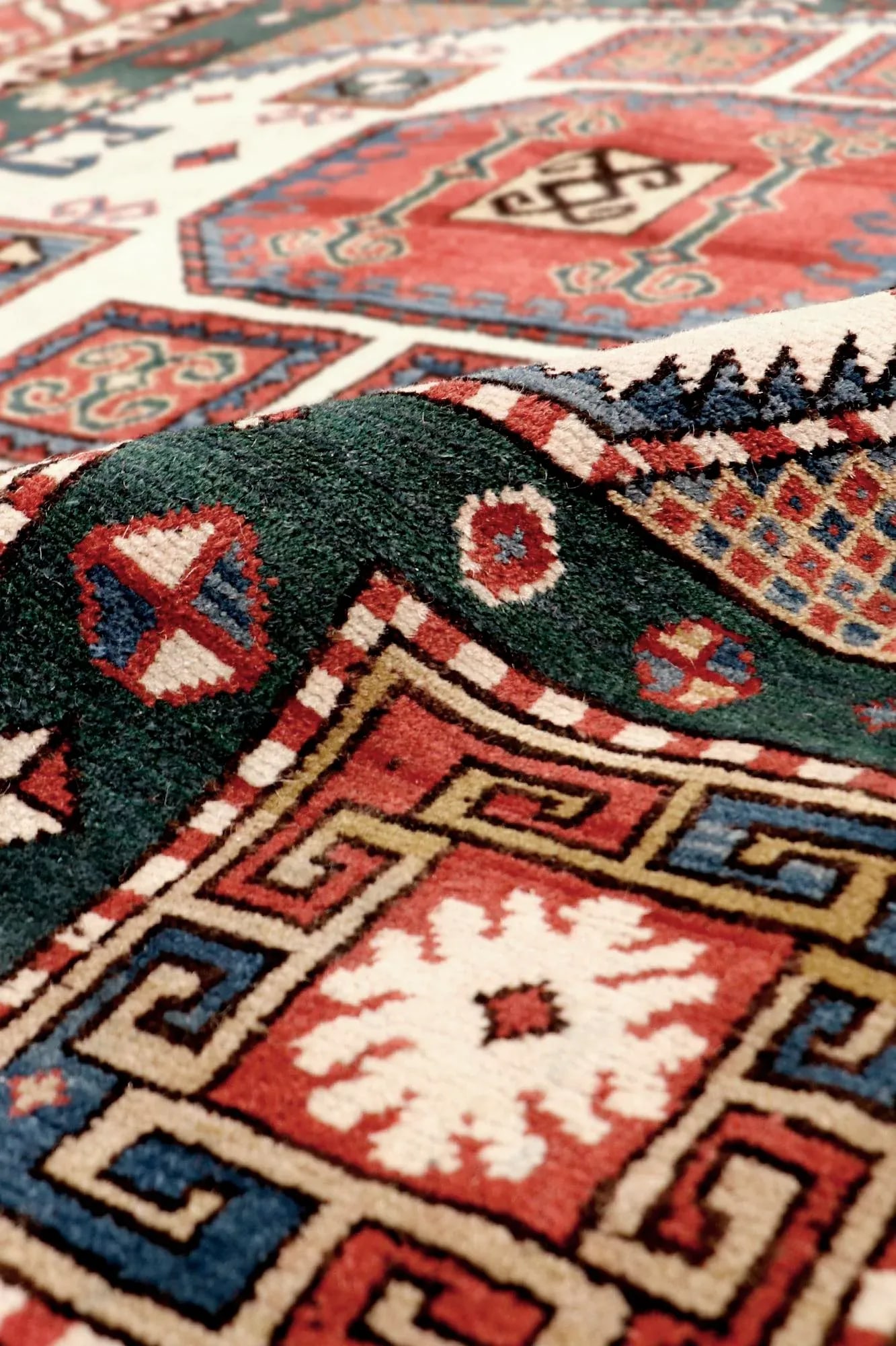 Pasargad Home Kazak Wool Area Rug, 5'10" X 8' 6", Green - 4