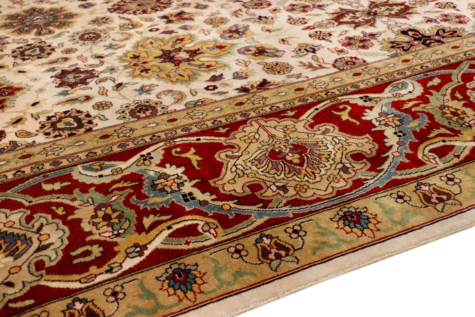 Pasargad Home Tabriz Lamb's Wool Area Rug, 9' 0" X 11' 9", Ivory - 3