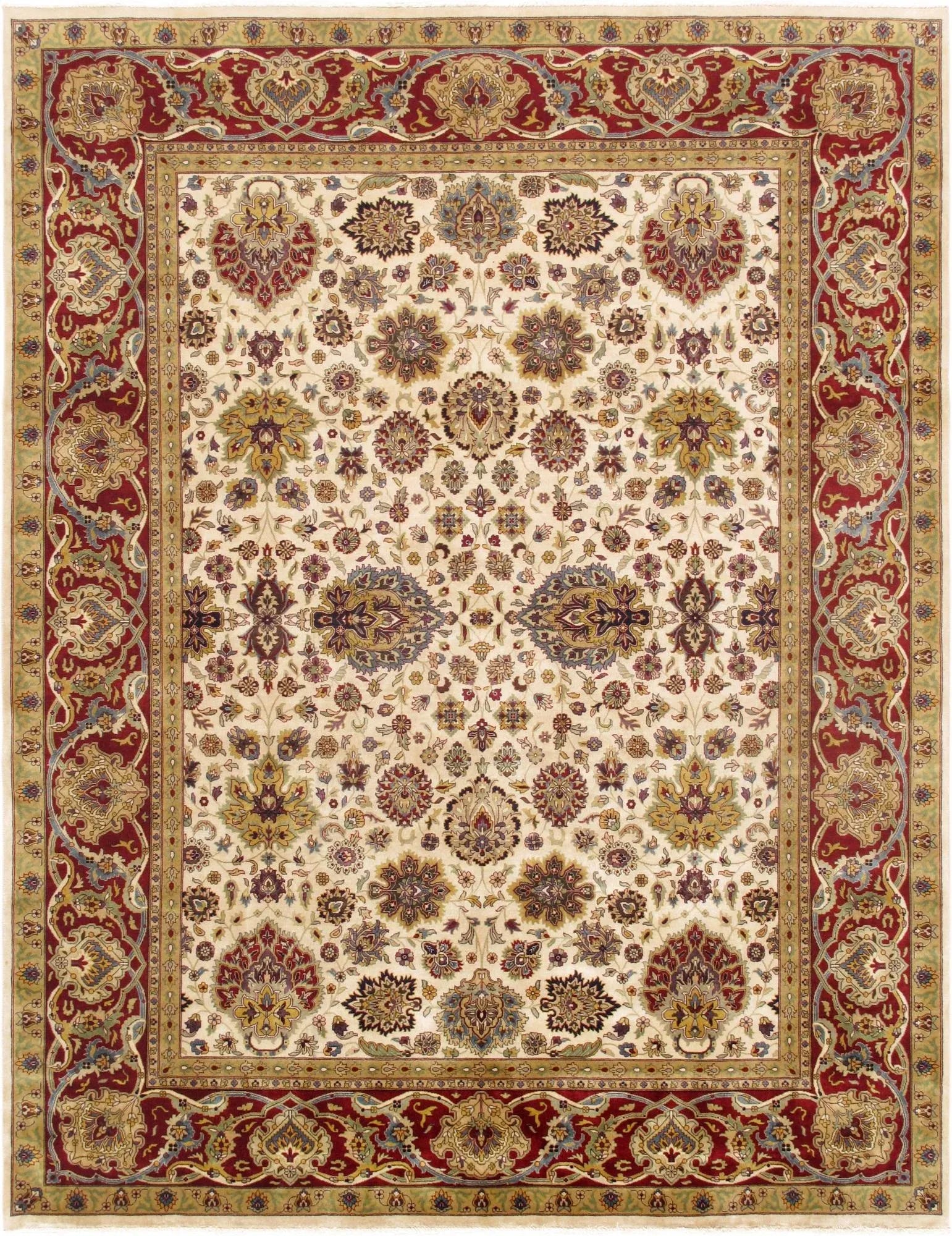 Pasargad Home Tabriz Lamb's Wool Area Rug, 9' 0" X 11' 9", Ivory - 7