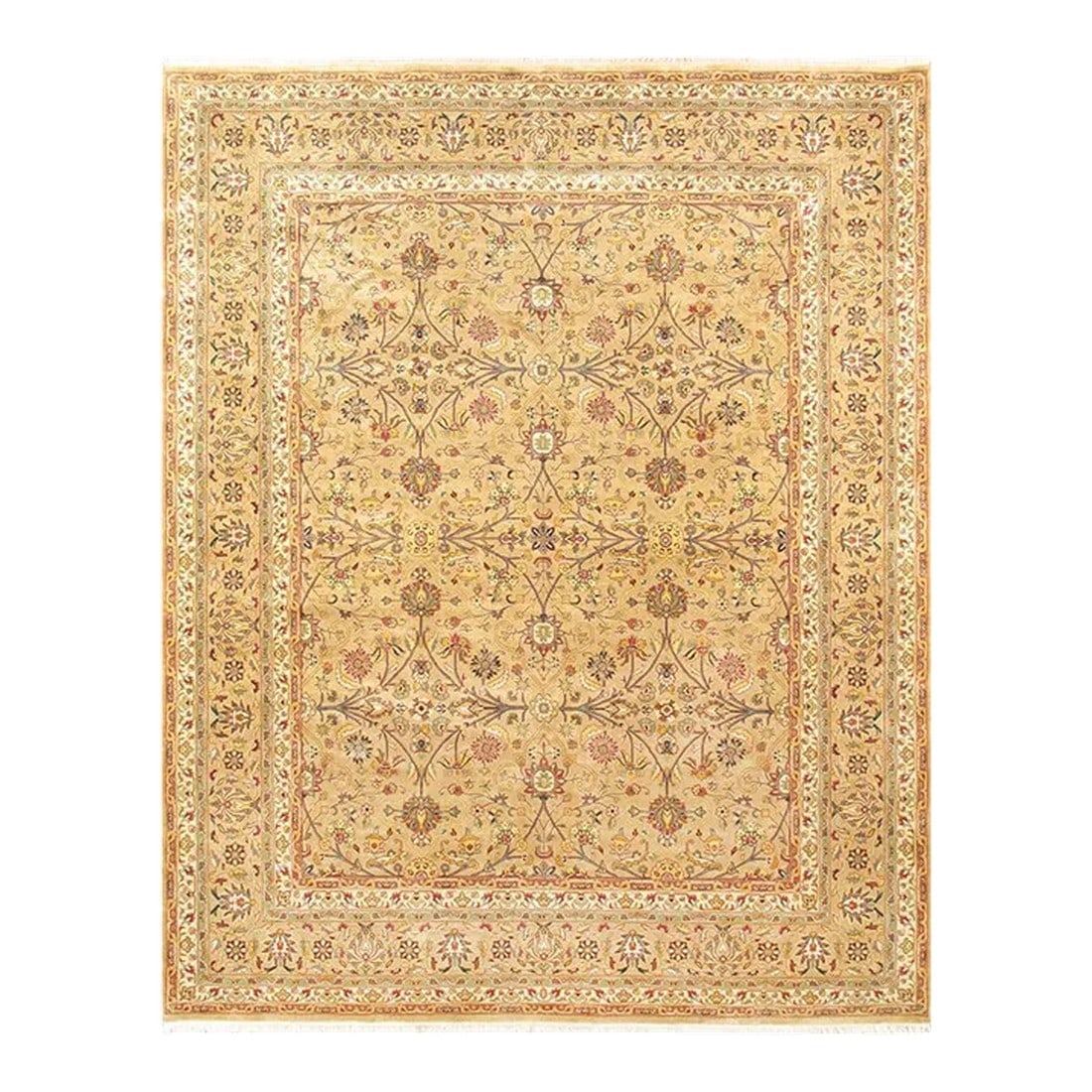 Pasargad Home Tabriz Lamb's Wool Area Rug, 9' 0" X 11'11", Camel: The handmade, hand-knotted construction adds durability to this rug, ensuring it will last for many years. Each rug is handmade with 100% premium lamb's wool. With its timeless style, this rug is