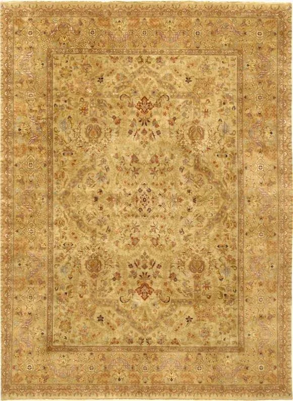 Pasargad Home Tabriz Lamb's Wool Area Rug, 9' 9" X 17'10", Beige - 4