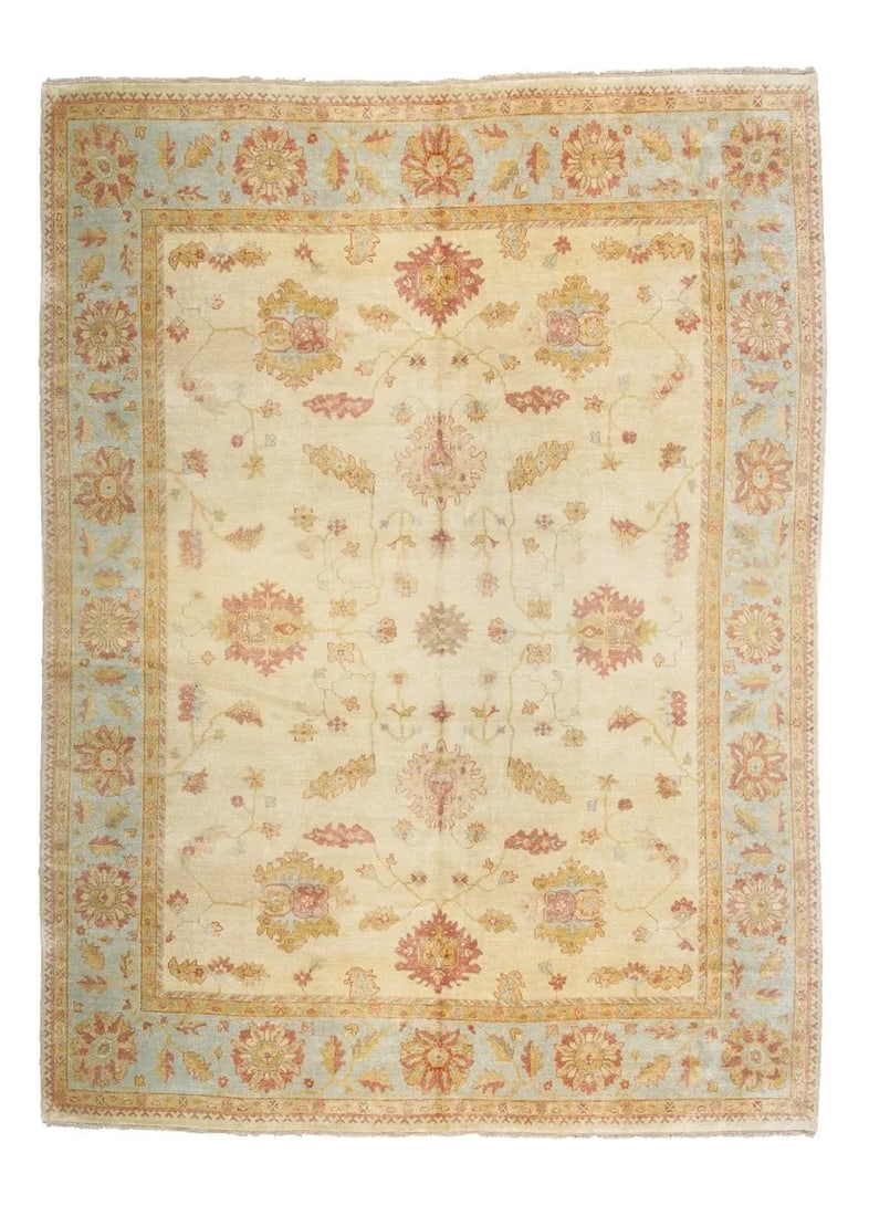 Pasargad Home Oushak Lamb's Wool Area Rug, 11'10" X 15' 0", Ivory - 3