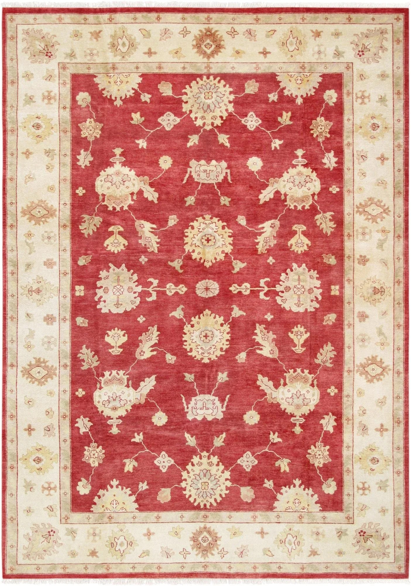 Pasargad Home Oushak Lamb's Wool Area Rug, 9'10" X 13'11", Red - 4
