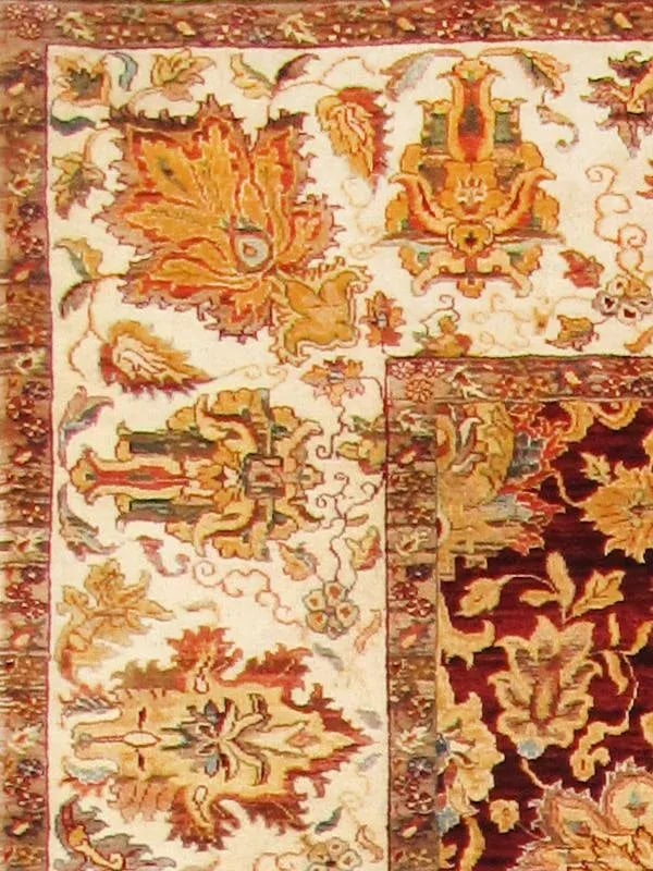 Pasargad Home Agra Lamb's Wool Area Rug, 9' 1" X 12' 2", Red - 2