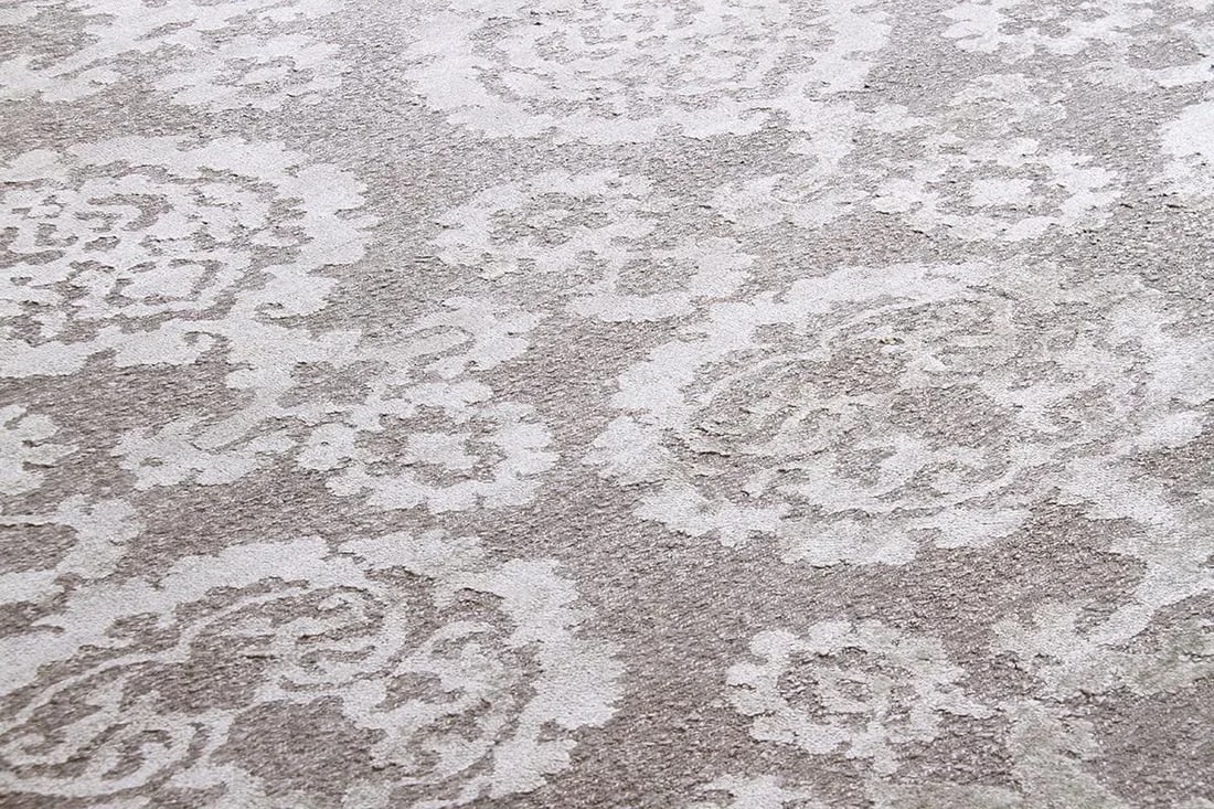 Pasargad Home Transitiona Silk & Wool Area Rug, 8' 9" X 11' 9", Grey - 4