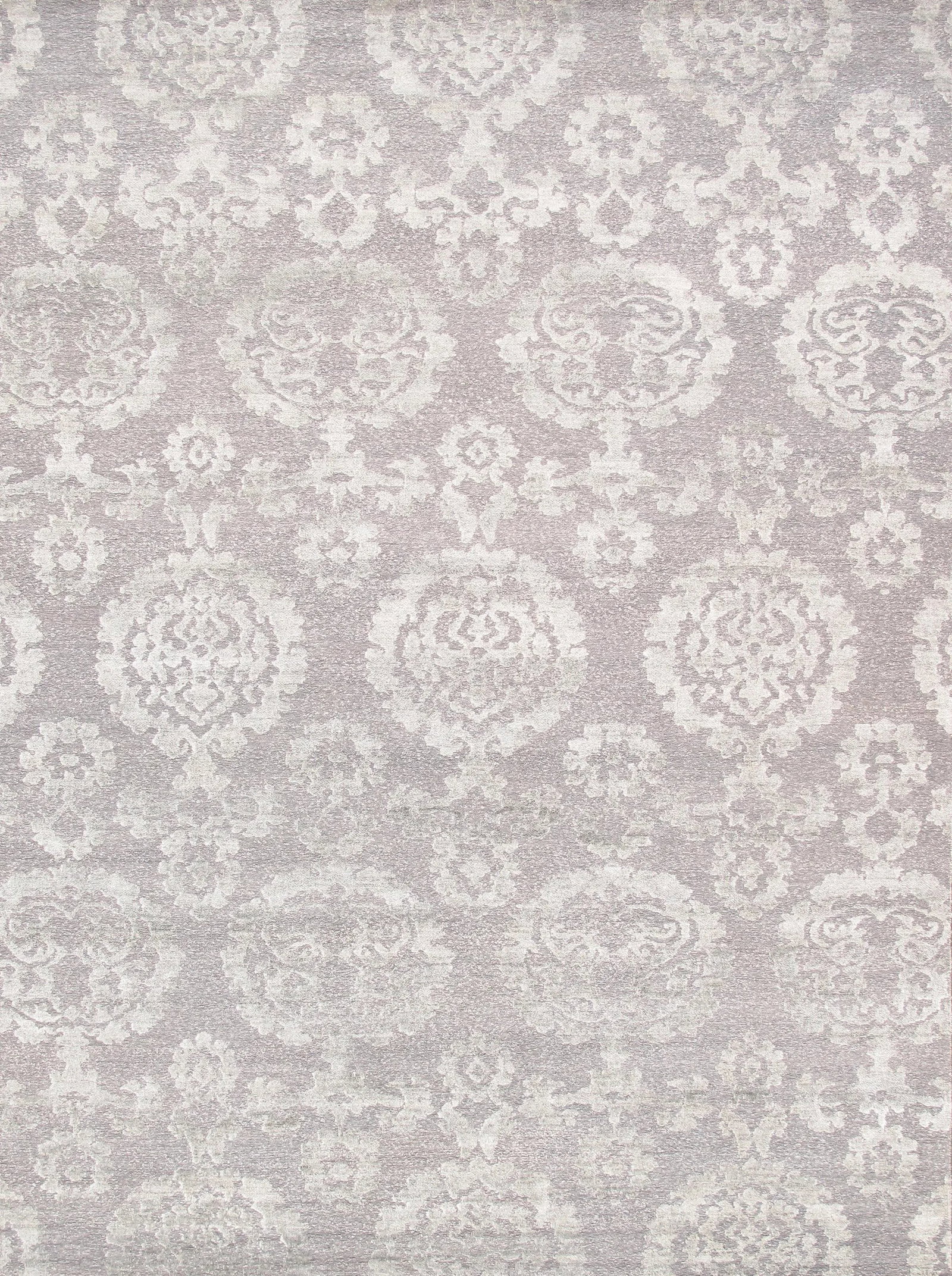 Pasargad Home Transitiona Silk & Wool Area Rug, 8' 9" X 11' 9", Grey - 6