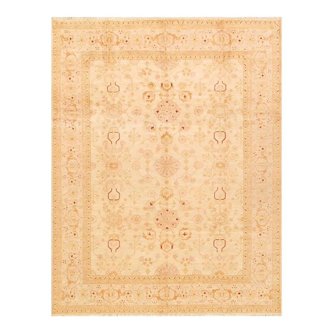 Pasargad Home Bakhshayesh Lamb's Wool Area Rug, 9' 1" X 12' 0", Ivory: Meet Pasargad's Sultanabad Collection. This rug's handmade, hand-knotted construction adds durability to this rug, ensuring it will last for many years. Each rug is handmade with 100% premium lamb's