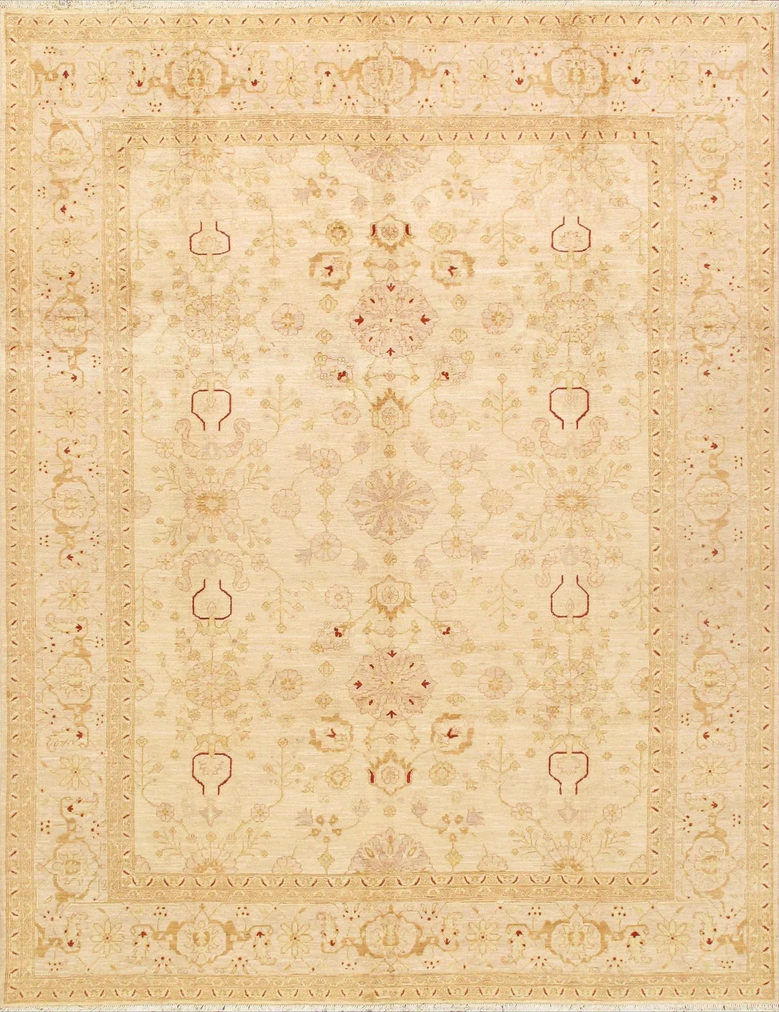 Pasargad Home Bakhshayesh Lamb's Wool Area Rug, 9' 1" X 12' 0", Ivory - 7