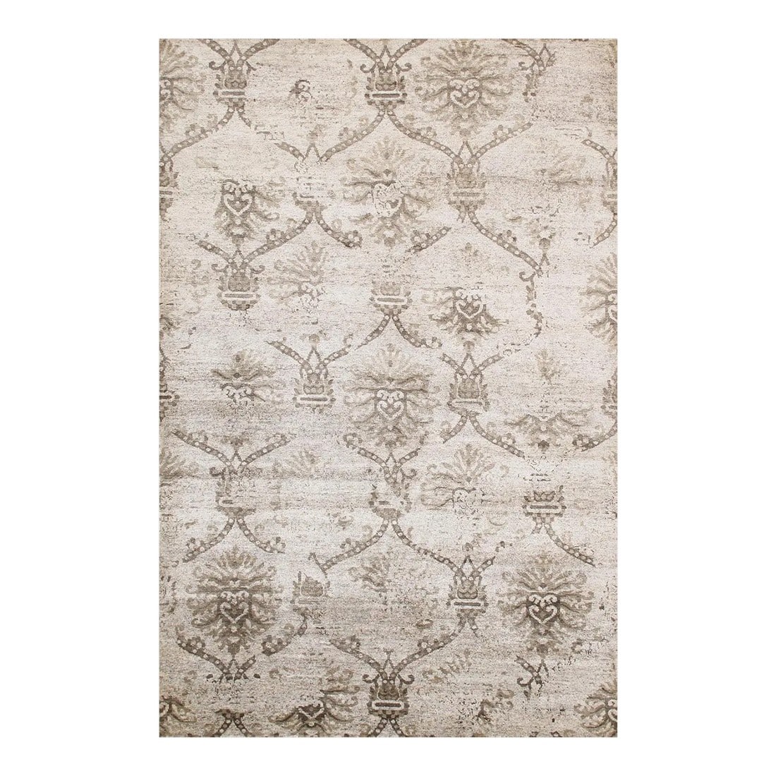 Pasargad Home Transitional Lamb's Wool Area Rug, 6' 0" X 8'11", Beige: The brand Pasargad is the perfect blend of class and elegance. These Transitiona rugs are sure to add a touch of modern elegance to any room in your home. These rugs are made of pure lamb's wool, and