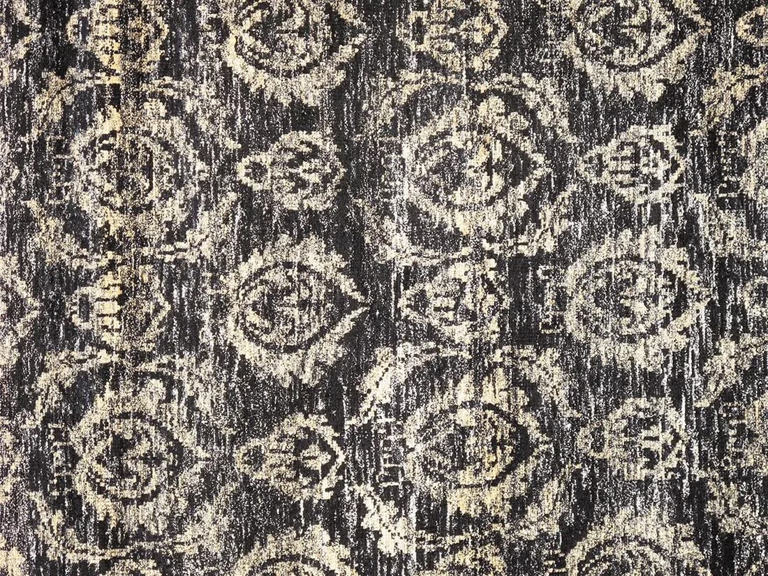 Pasargad Home Sari Silk Sari Silk Area Rug, 8' 0" X 9'11", Black - 2