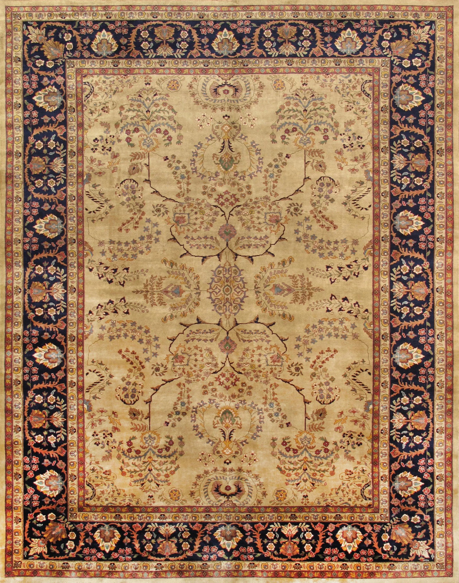 Pasargad Home Sarouk Lamb's Wool Area Rug, 8' 0" X 9' 8", Ivory - 4