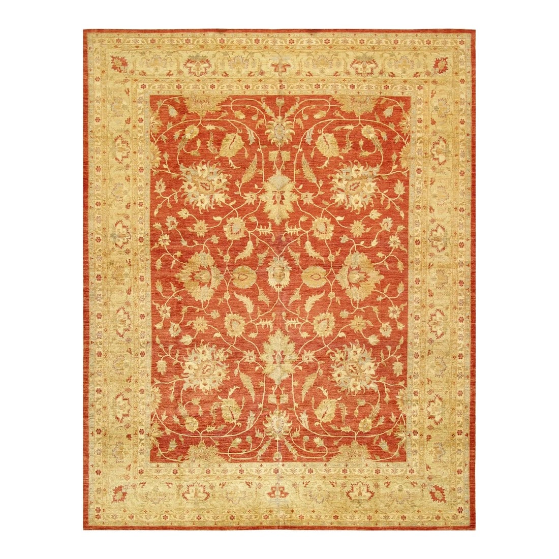 Pasargad Home Ferehan Lamb's Wool Area Rug, 11'11" X 15' 3", Rust: Meet Pasargad Home Ferehan Collection. This gorgeous decorative area rug brings you a sophisticated look with a modern soft color choice. With a symphony of floral, vines and latticework detailing, th