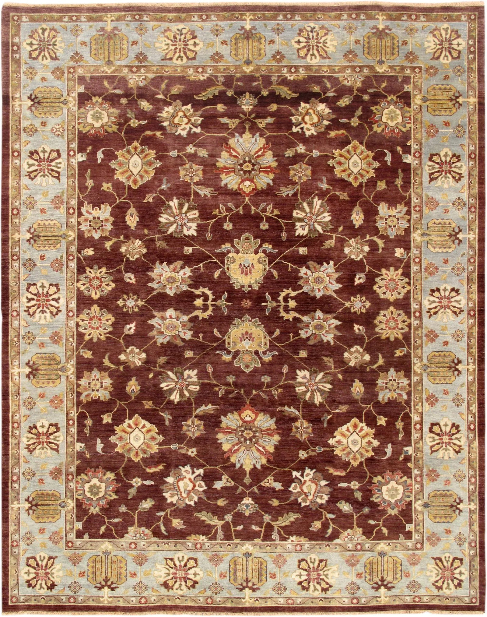 Pasargad Home Sultanabad Lamb's Wool Area Rug, 9' 0" X 11' 9", Brown - 7