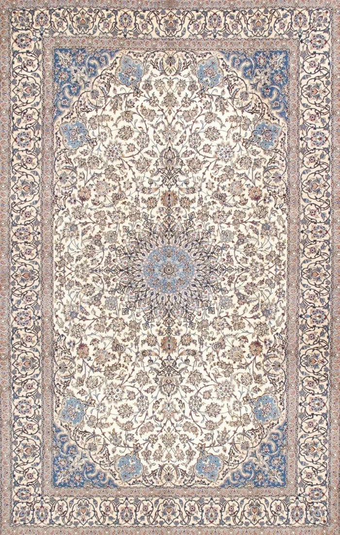 Pasargad Nain Silk & Wool Area Rug - 7' 3" X 11'11" - 2