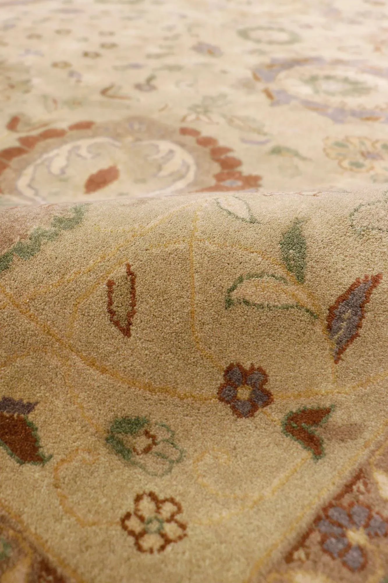 2020s Pasargad Home Melody Wool Gold Area Rug- 6' 2" X 8'11" - 4