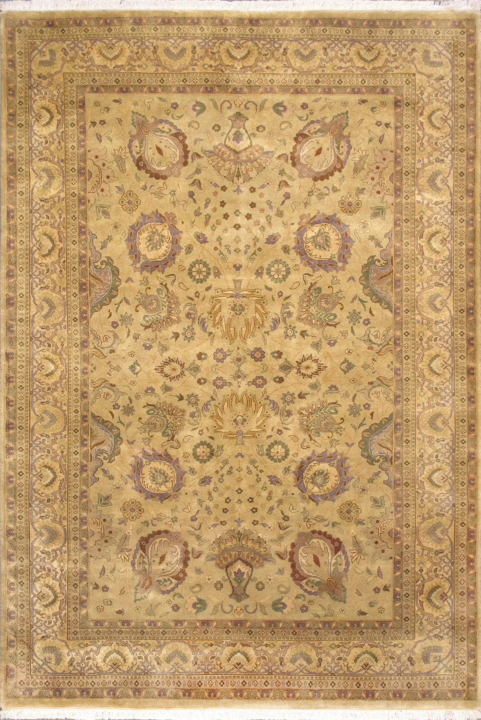 2020s Pasargad Home Melody Wool Gold Area Rug- 6' 2" X 8'11" - 6