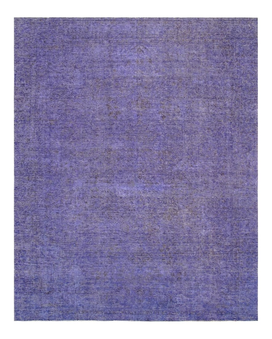 Vintage Wool Purple Rug, 9' 2" X 11'11"