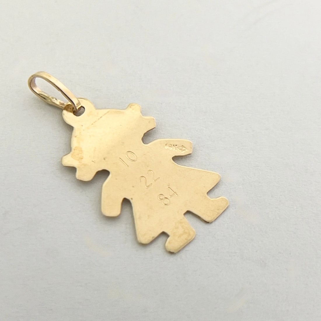 Vintage 1980's Heather Girl Name Charm Pendant 14K Yellow Gold, .51 Grams - 6