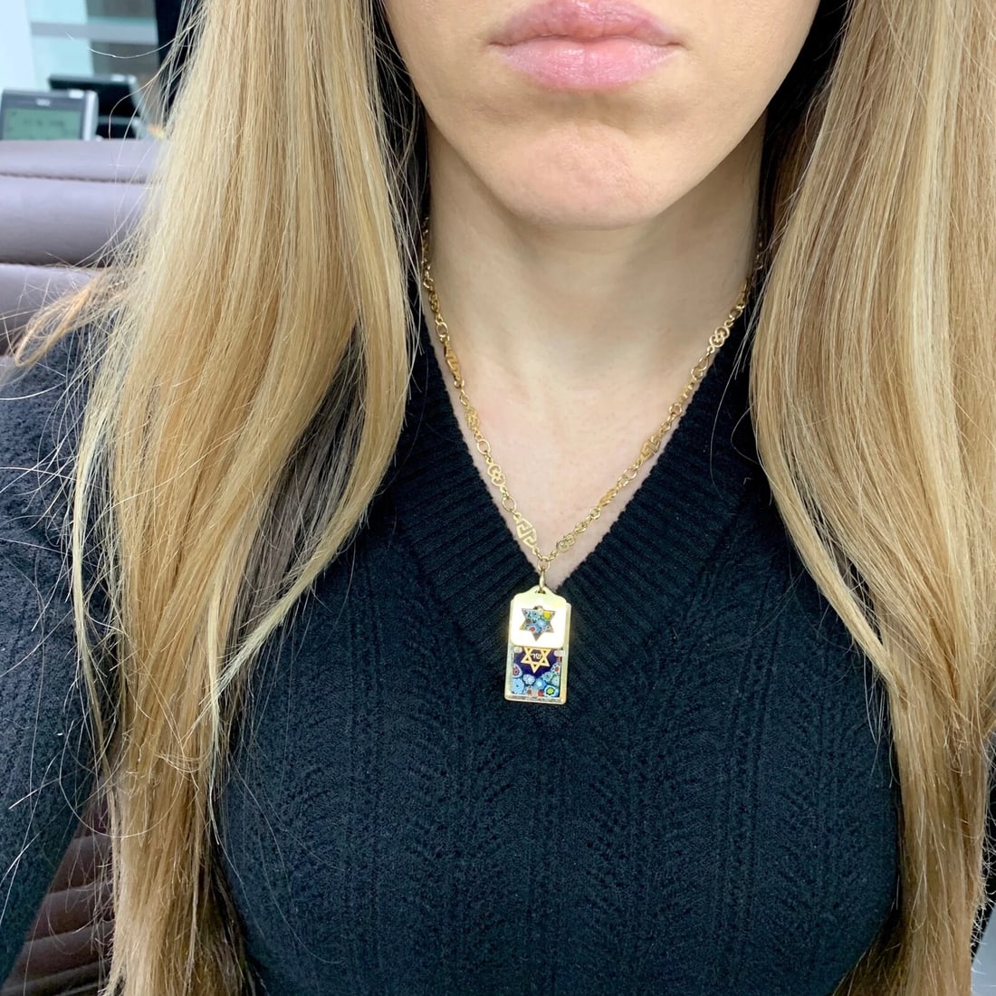 Vintage 1960s Jewish Star of David Pendant Necklace 18K Yellow Gold, 20.46 Grams - 5