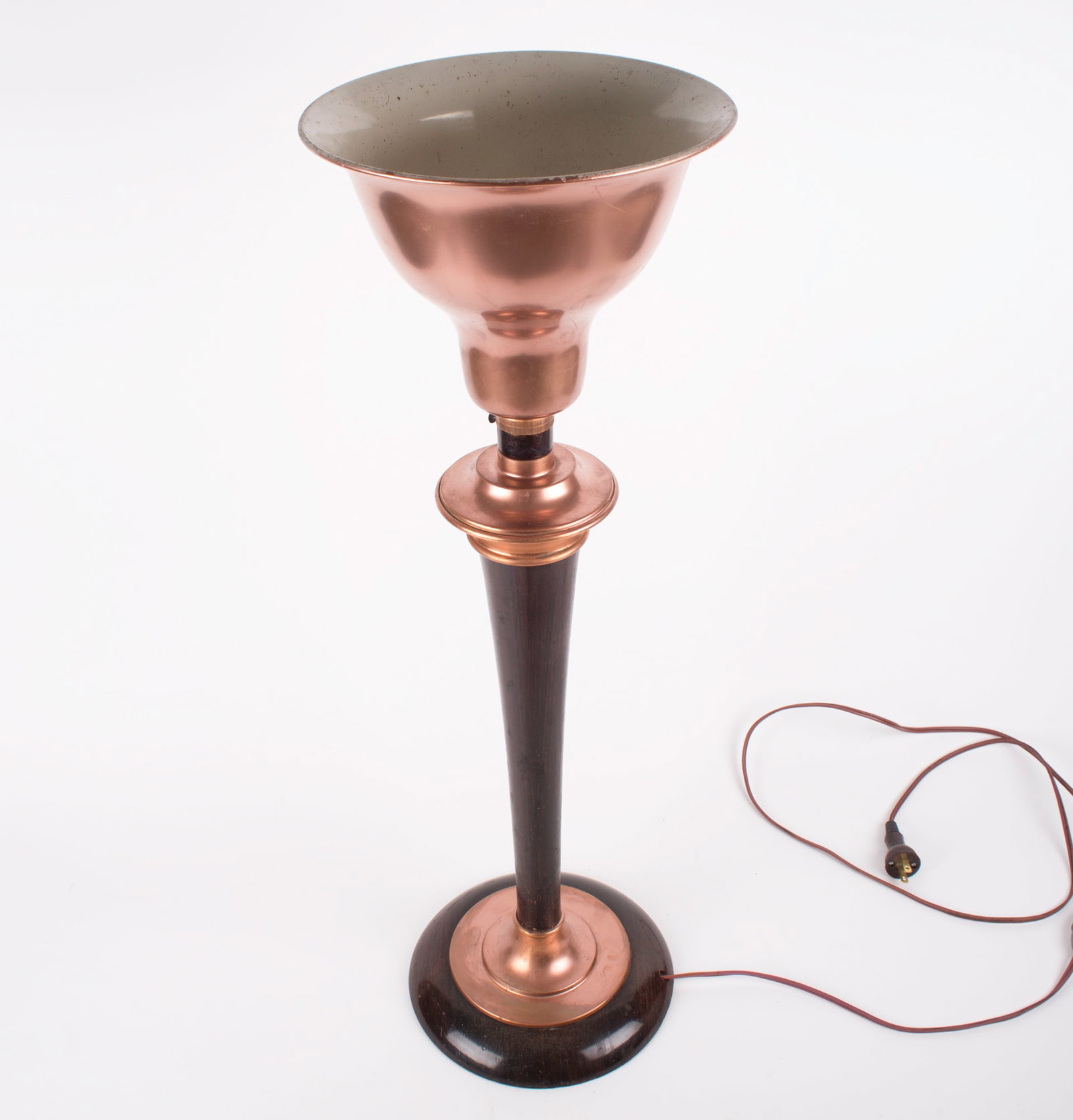 FRENCH torchiere ART DECO MAZDA TASK LAMP: Made from 1920's to the 1950's this task lamp was originally designed in France by Mazda . Founded in 1921, the Compagnie des Lampes subsequently became a major player in lighting in France through it