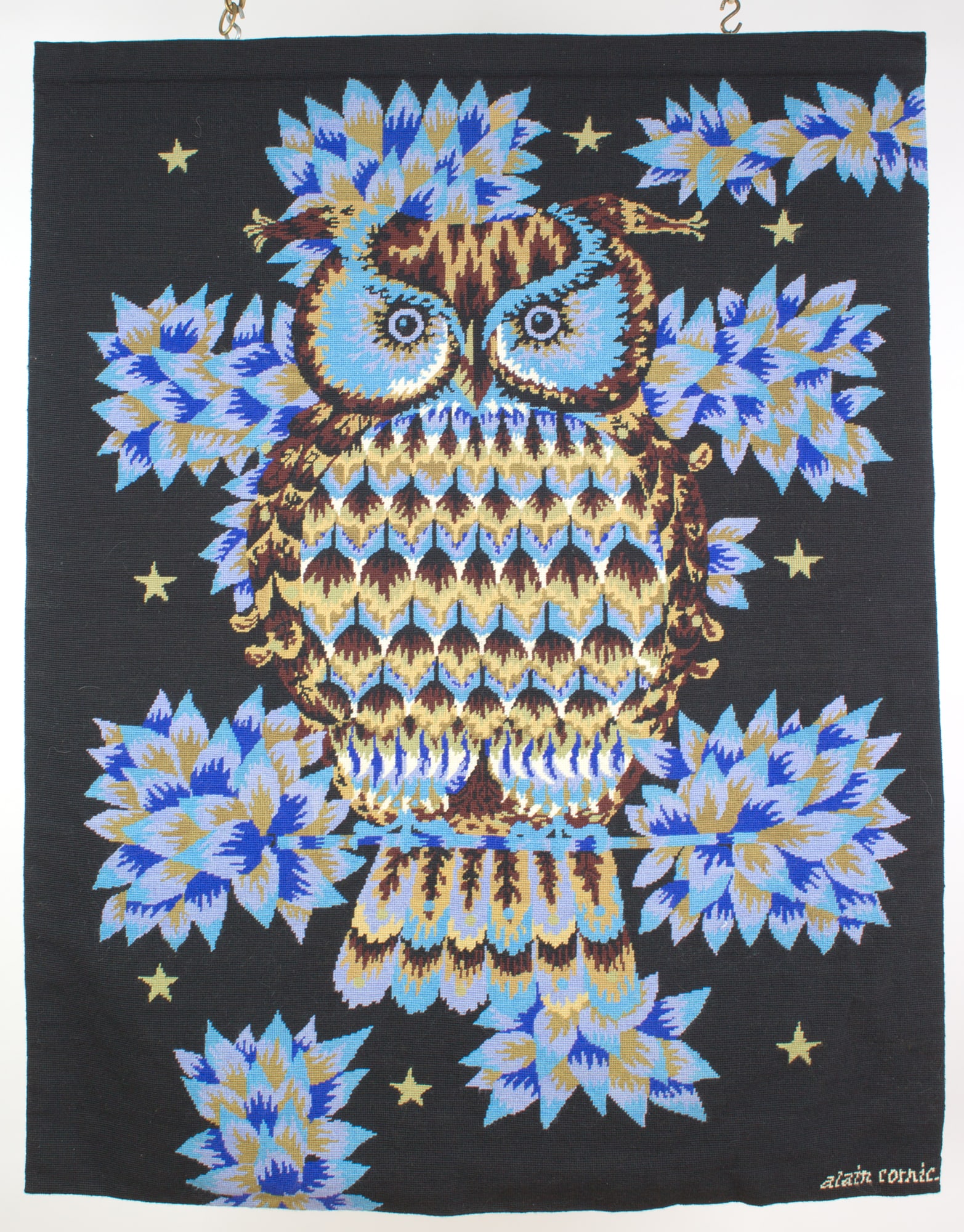 Alain Cornic petit point tapestry Robert Four Aubusson (1 of 5)