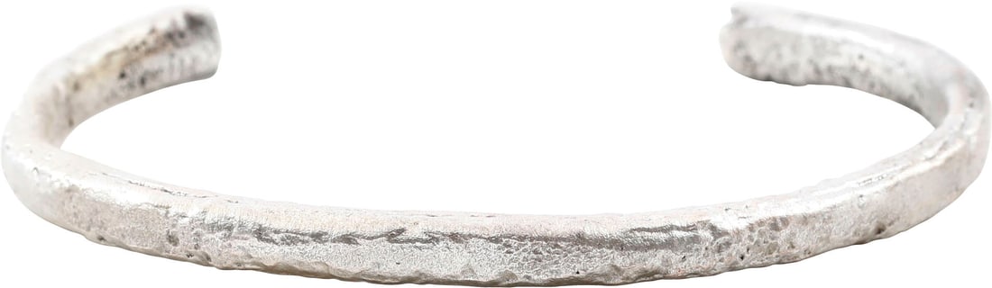 VIKING WOMAN WARRIOR’S BRACELET, 800-950 AD: The silvered bronze bracelet or arm torque of a Viking Woman Warrior. It is well documented that Viking women fought alongside men and women’s burials containing swords, other weapons and armor