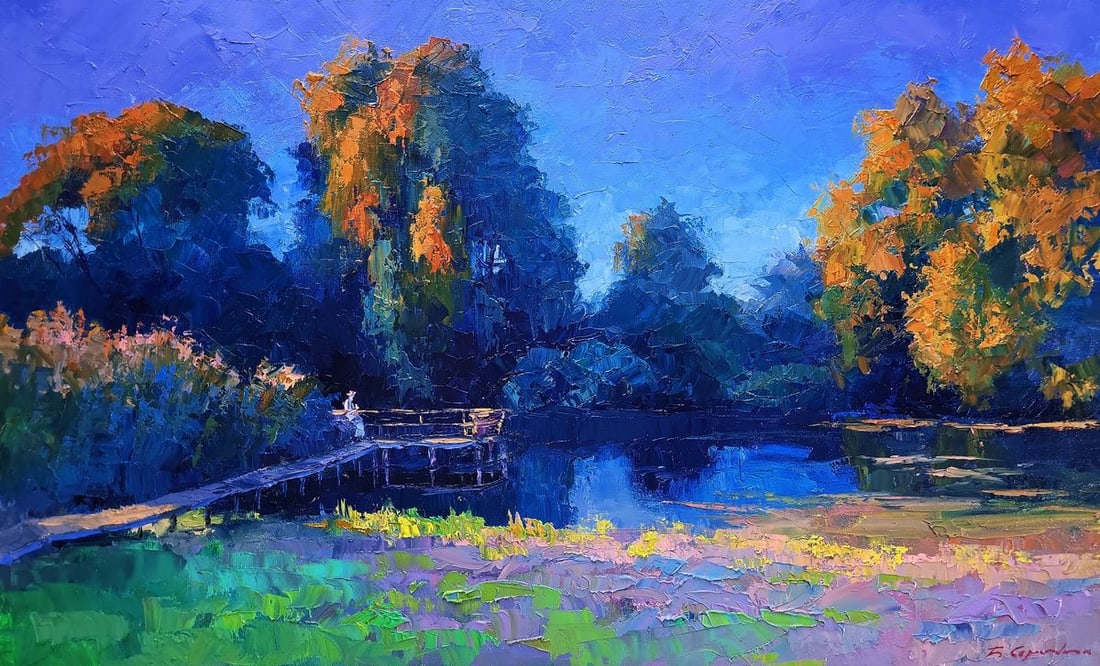 Oil painting Evening on the lake Boris Serdyuk (1 of 9)
