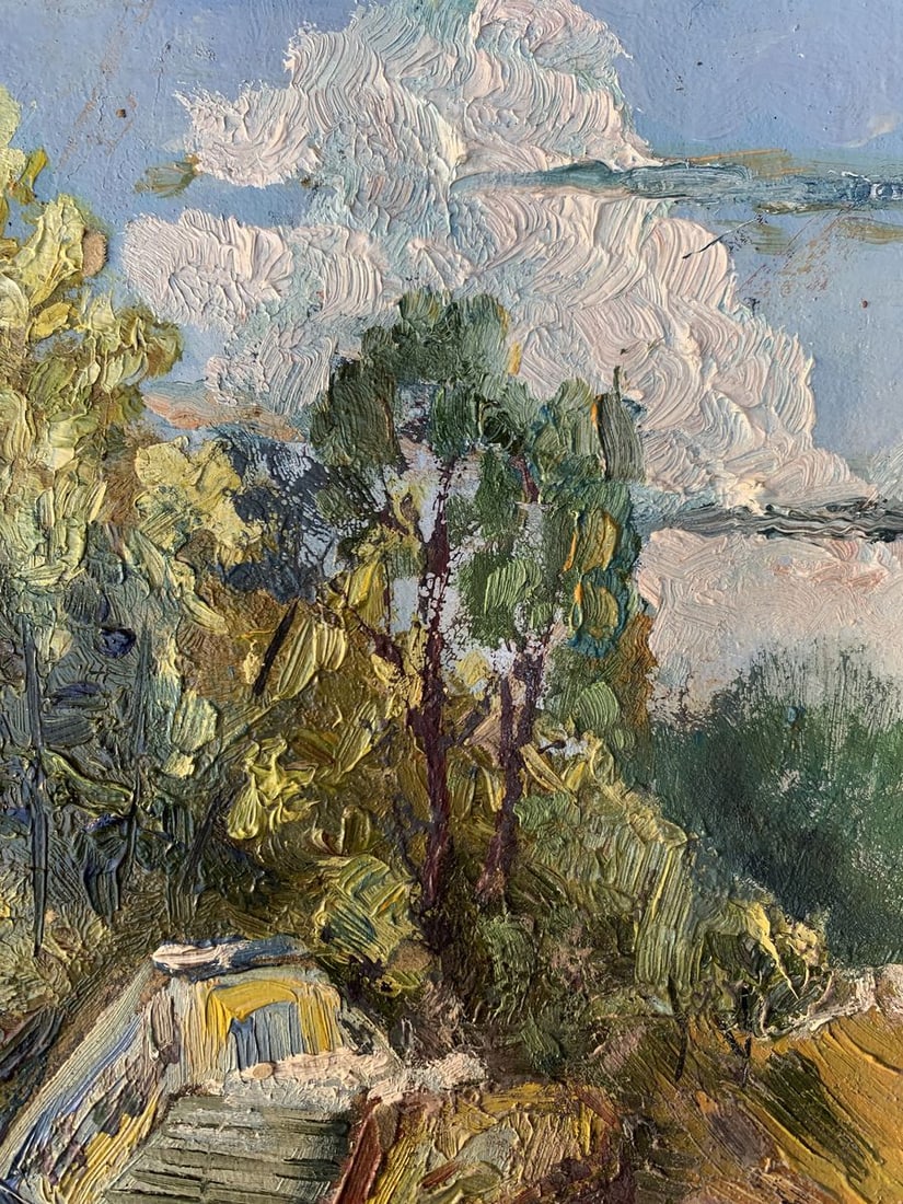 Oil painting City park with a lake Leonid Maistrenko - 4