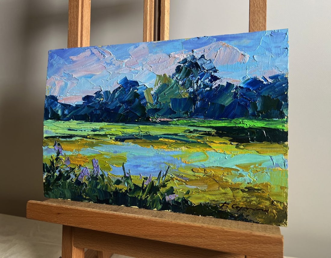 Oil painting Morning on the lake Boris Serdyuk - 2