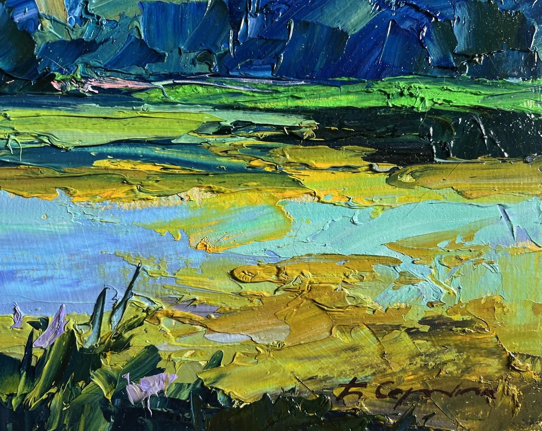 Oil painting Morning on the lake Boris Serdyuk - 7