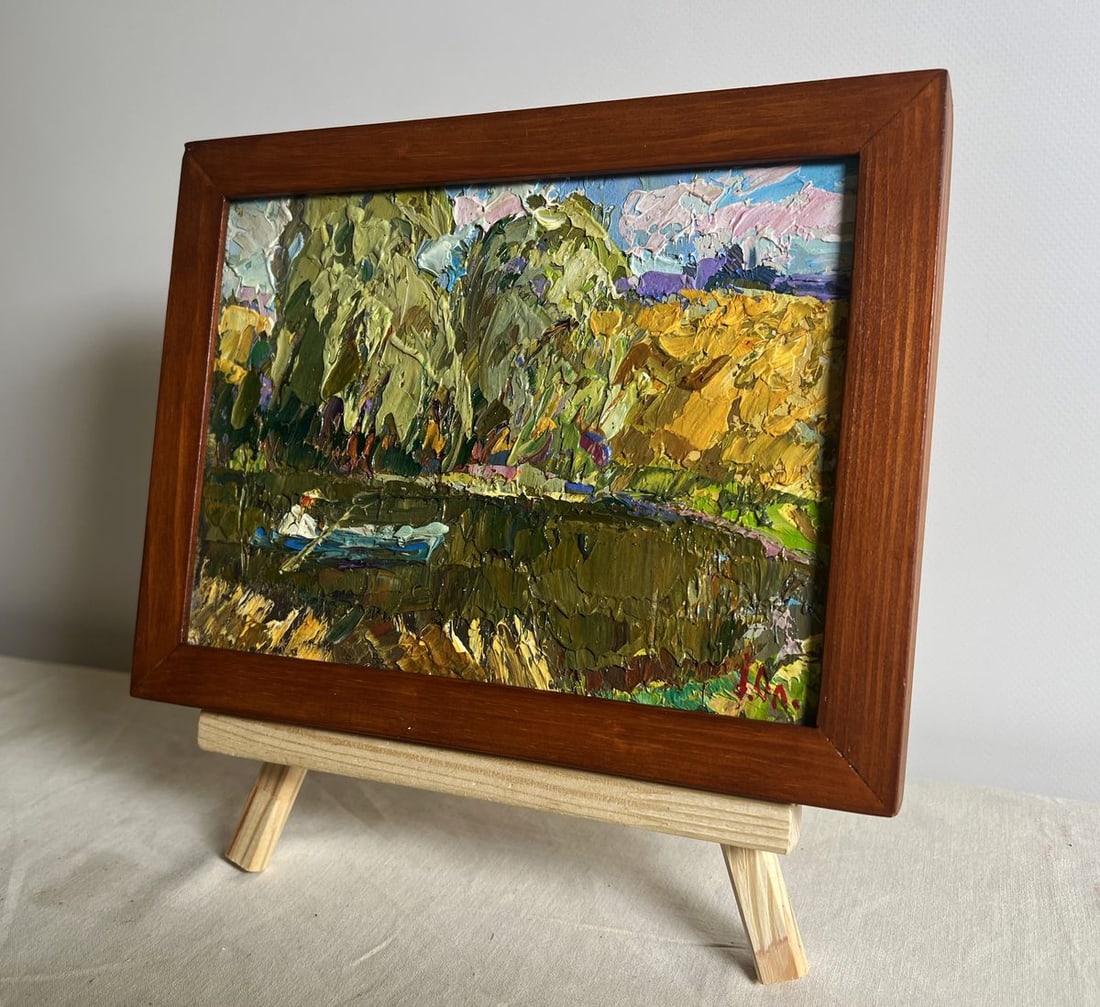 Oil painting On the summer lake Alex Kalenyuk - 2