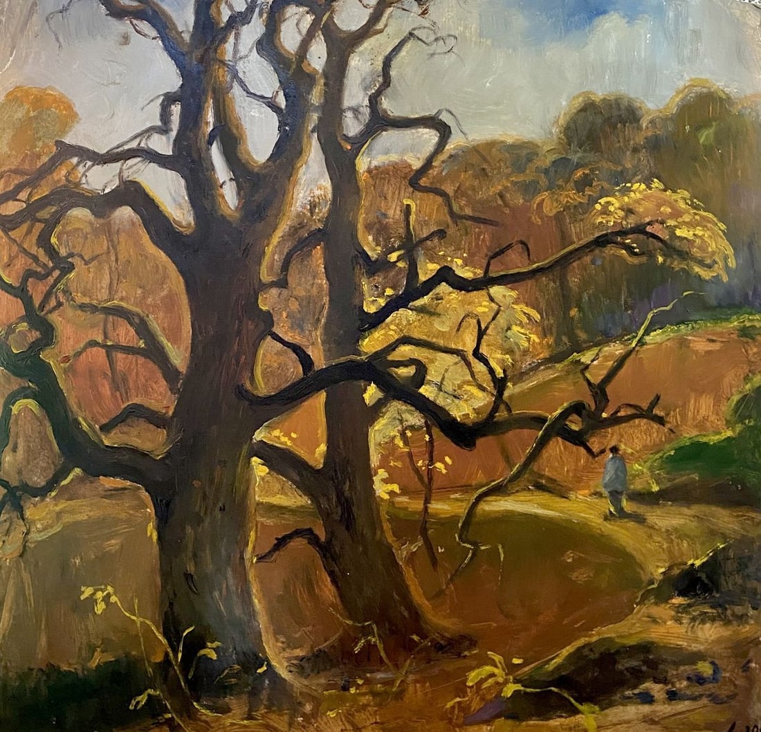 Oil painting Last leaves Litvinov Oleg Arkad'yevich (1 of 9)