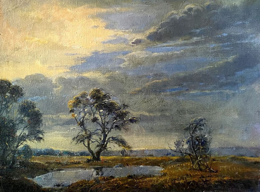Oil painting Cloudy, before a thunderstorm Litvinov Oleg Arkad'yevich: Title: Oil painting Cloudy, before a thunderstorm Litvinov Oleg Arkad'yevich Description: NoLitv 409 *** ABOUT THIS PAINTING *** * TITLE: "Cloudy, before a thunderstorm" * ARTISTS: Litvinov Oleg Arkad