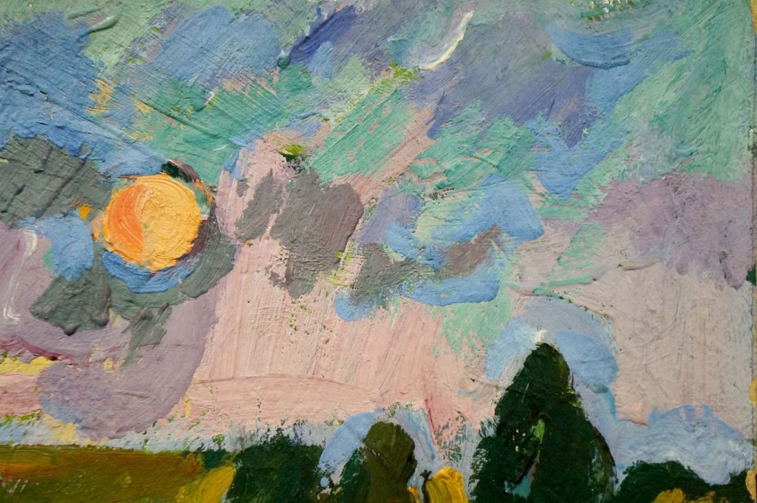 Tempera painting Evening Khvedchuk Leonid Vladimirovich - 5