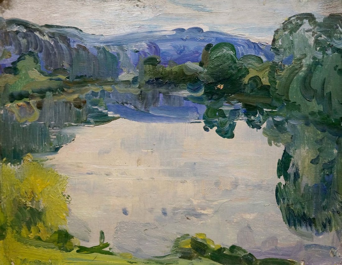 Oil painting Forest Lake Sologubov Nikolay Vasilievich (1 of 8)