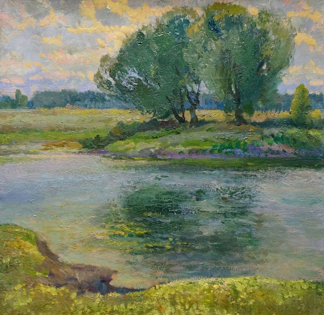 Oil painting Natural landscape Minka Alexander Fedorovich: Title: Oil painting Natural landscape Minka Alexander Fedorovich Description: NoVerns 1006 *** ABOUT THIS PAINTING *** * TITLE: "Natural landscape" * ARTISTS: Mynka (Minka) Alexander Fedorovich * SIZE