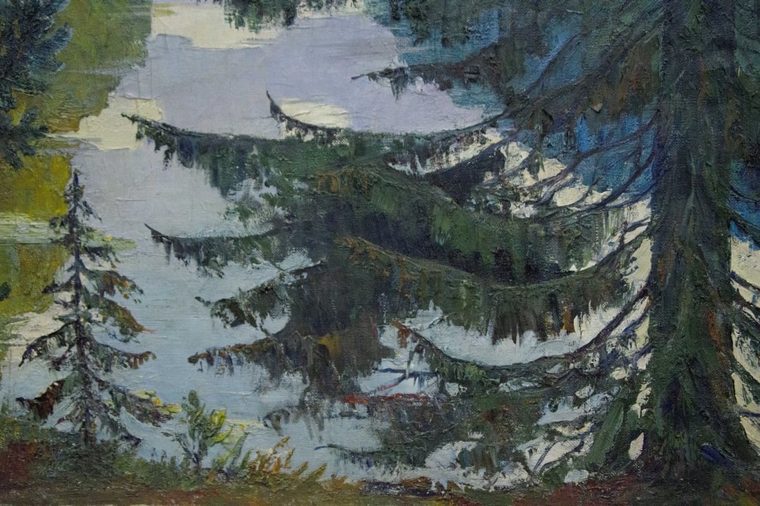 Oil painting Forest Lake Khokhrin Valentin Petrovich - 4
