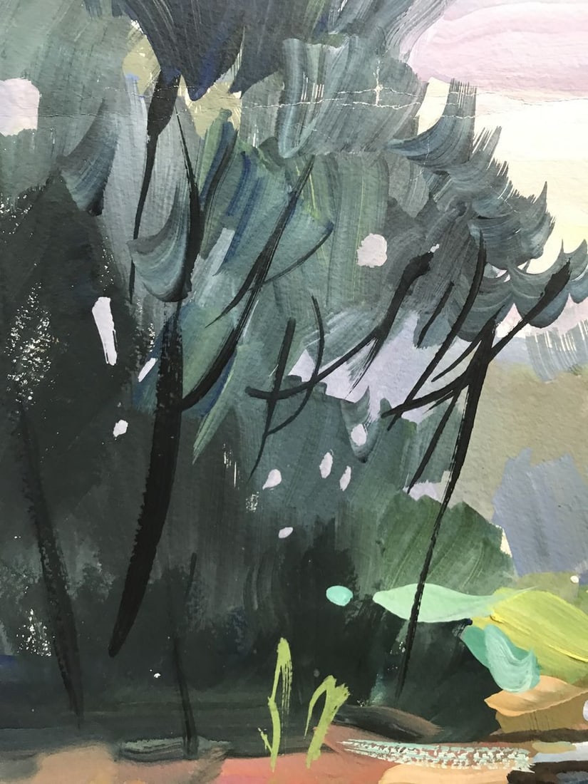 Oil painting By the pond Unknown artist - 5