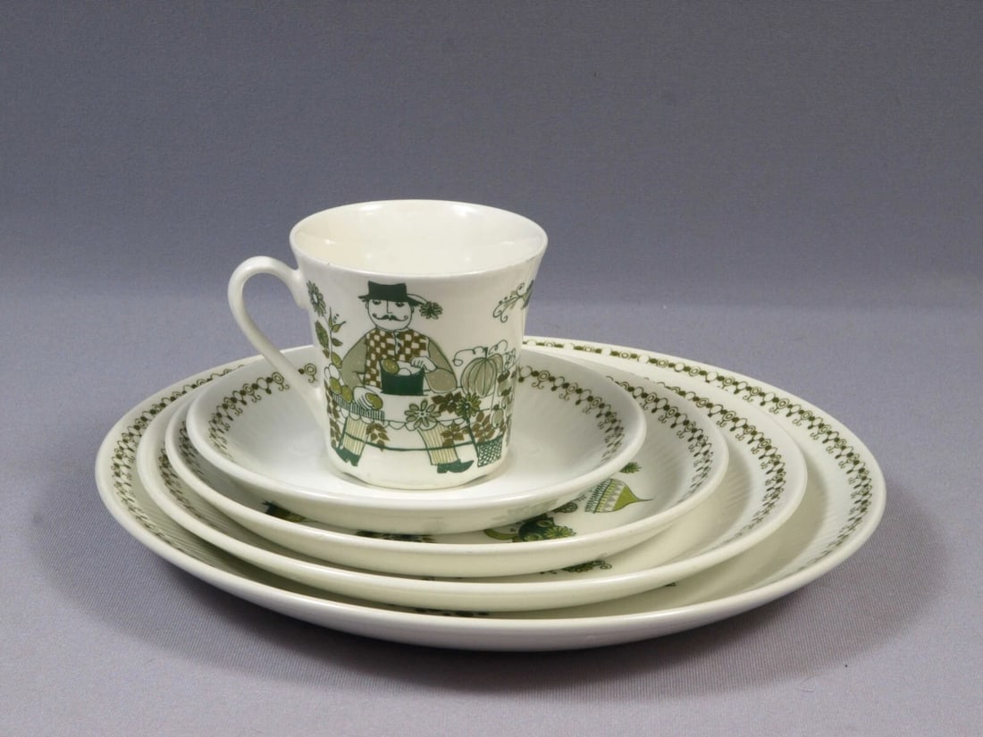 Figgjo Norway MARKET PLACE SETTING Dinner Salad Bread Plate Cup (1 of 6)