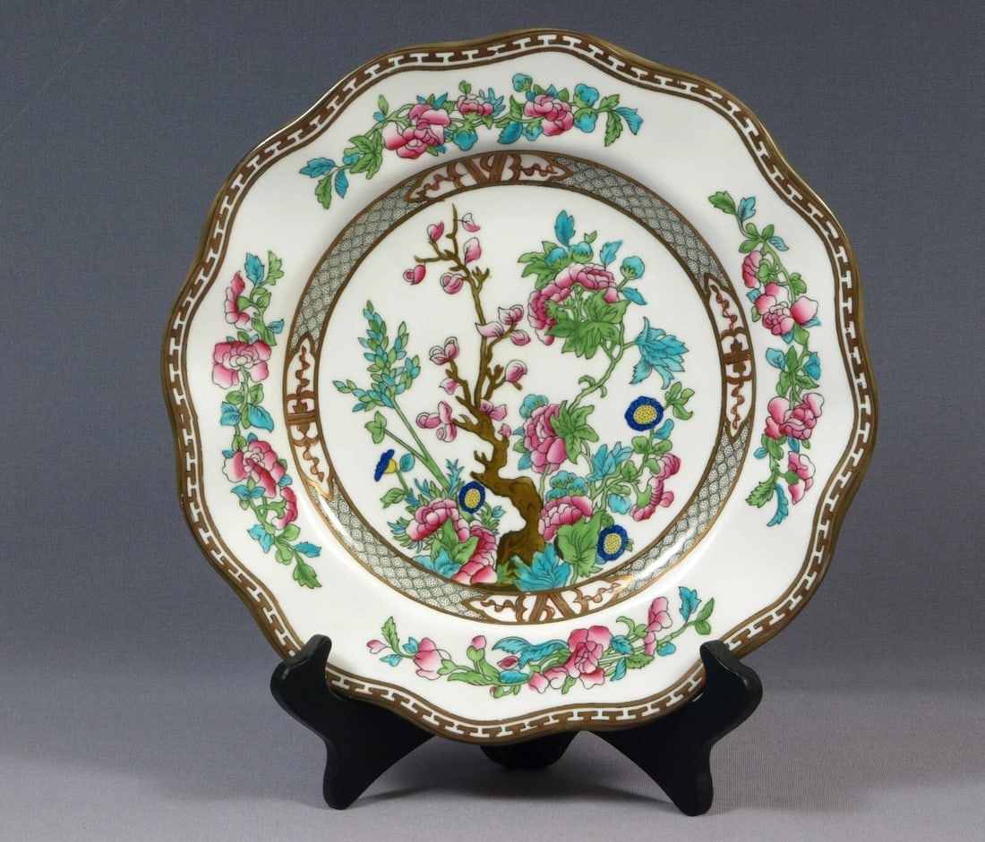 Coalport Indian Tree SCALLOPED DINNER Plate Made in England 10 1/2" England (1 of 4)