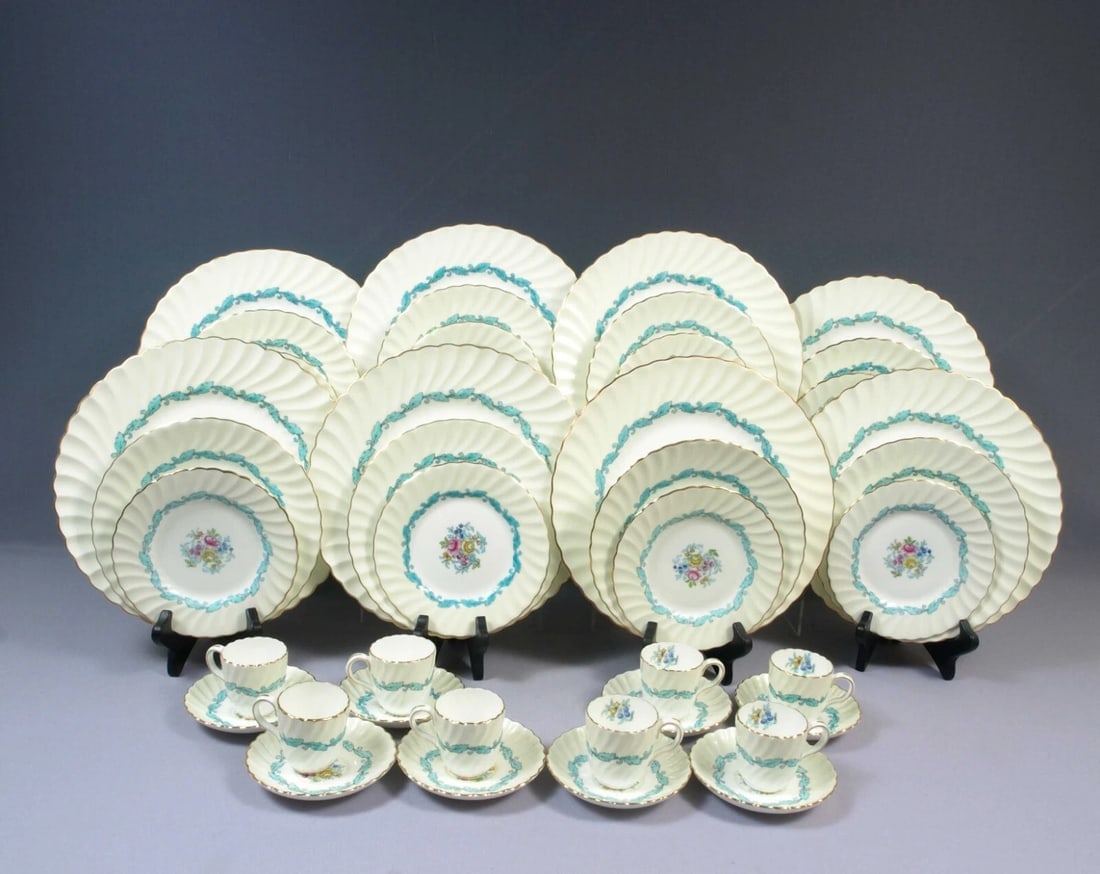 Minton Ardmore DINNER SET Salad Bread Plate Coffee Cup Saucer Vintage England (1 of 10)
