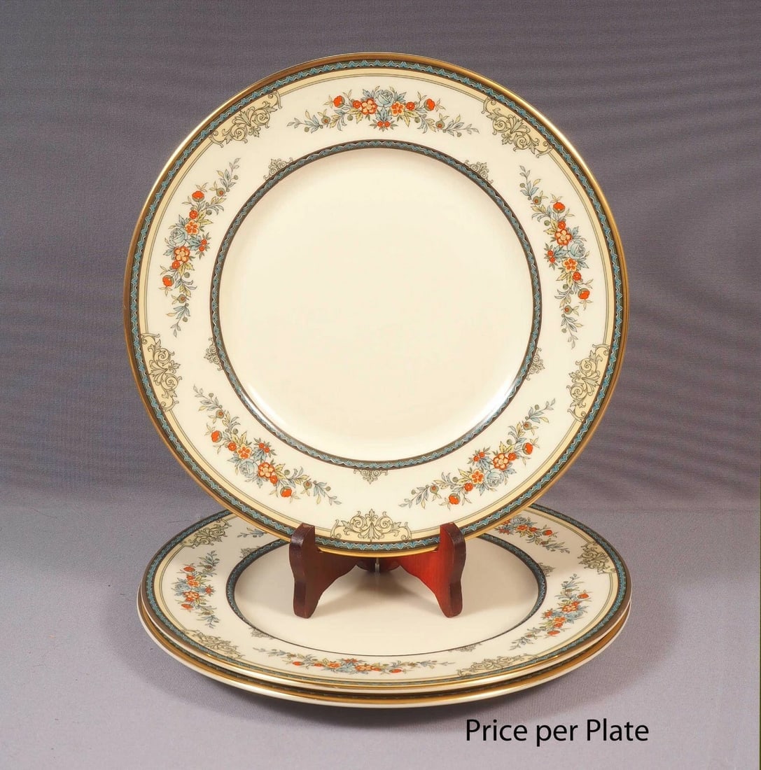Minton Stanwood Gold Rim Dinner Plate EXCELLENT England (1 of 4)