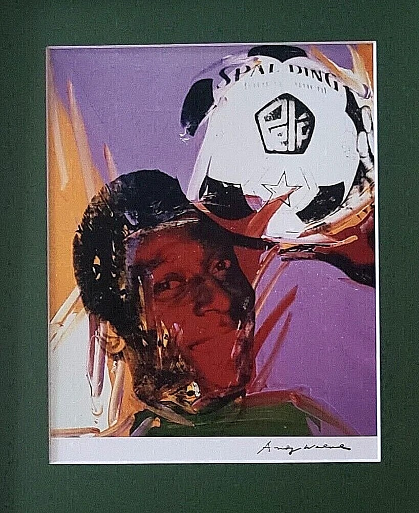 Andy Warhol 1980s Pele Signed Pop Art Print Collector Ready to Hang - 3