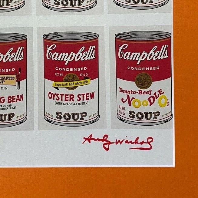 Andy Warhol 1980s Campbell's Soups Signed Pop Art Print Collector Ready to Hang - 3