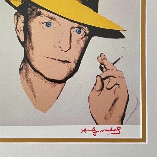 Andy Warhol 1980s Truman Capote Signed Pop Art Print Collector Ready to Hang - 4