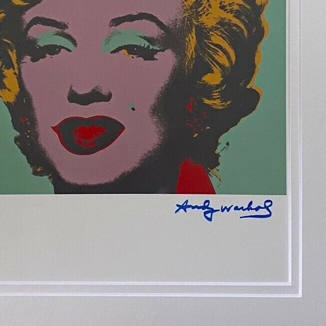 ANDY WARHOL 1984 SIGNED AWESOME MARILYN MONROE PRINT MATTED & FRAMED - 4